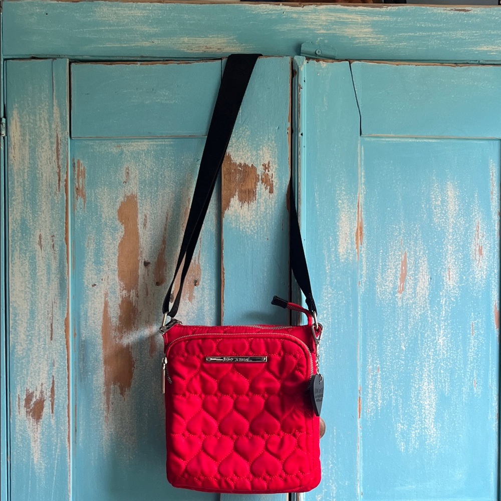 Betsey Johnson Red Heart Crossbody Bag